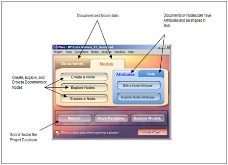 Click to enlarge: Project pad with documents tab selected